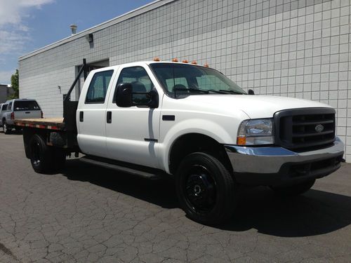 2000 ford f450 crew xl 4x4 6 speed manual - 7.3 powerstroke turbo diesel flatbed