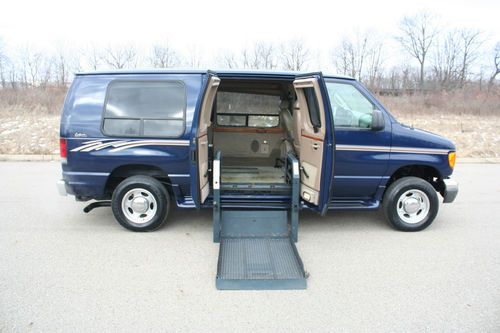 2007 ford econoline lowered floor handicap accessible wheelchair lift van ricon