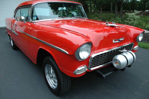 1955 chevrolet bel air hardtop gasser street strip drag racer cruiser classic