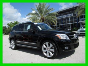 10 certified black glk-350 4-matic awd 3.5l v6 suv *leather *panorama sunroof*fl