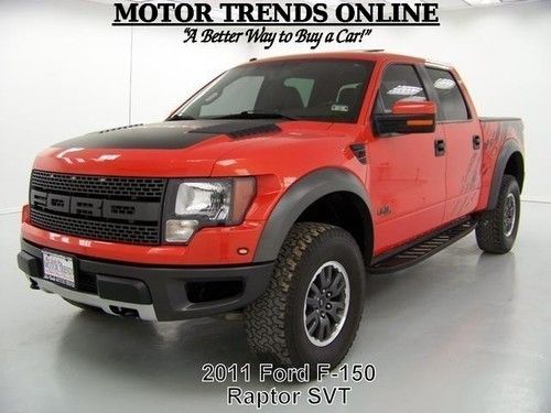 2011 ford f150 raptor svt crew navigation 4x4 rearcam sony sync htd seats 32k