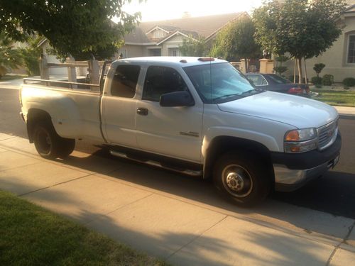 2001 gmc sierra 3500 slt extended cab pickup 4-door 6.6l  diesel 4x4