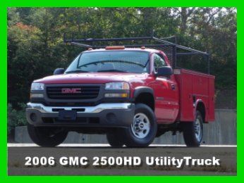 2006 gmc regular cab sierra 2500hd utility truck 4x4 4wd 6.0l vortec gas cloth