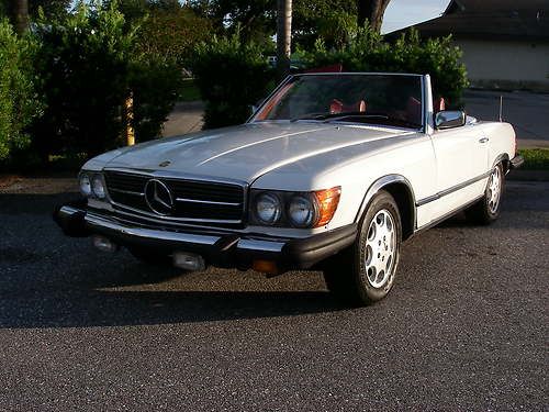 1979 mercedes benz 450 SL convertibile white / red, image 3