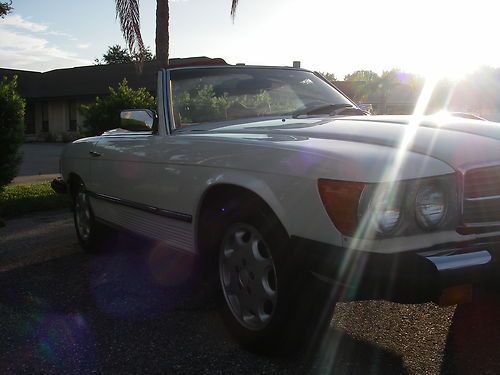 1979 mercedes benz 450 SL convertibile white / red, image 5
