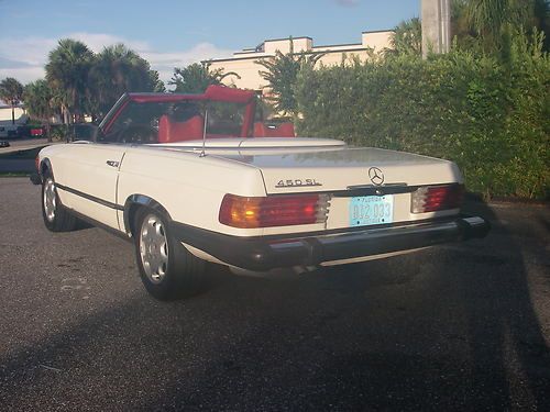 1979 mercedes benz 450 SL convertibile white / red, image 6