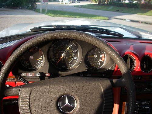 1979 mercedes benz 450 SL convertibile white / red, image 10