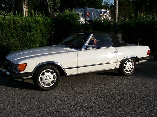 1979 mercedes benz 450 SL convertibile white / red, image 11