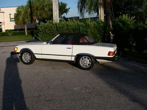 1979 mercedes benz 450 SL convertibile white / red, image 12