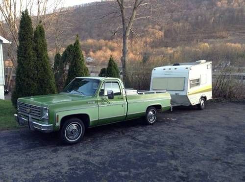 1976 chevy c-10 silverado-survivor-working ac-new gm goodwrench 350!