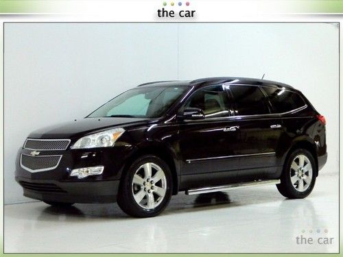 09 traverse ltz loaded navigation dvd/tv camera xm leather quads 20s pristine