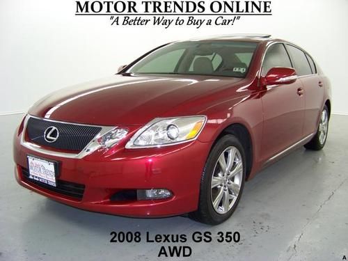 Awd navigation rearcam sunroof htd ac seats 2008 lexus gs350 gs 350 36k