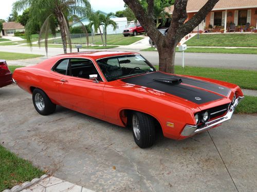 1971 ford torino cobra jet (clone) 351 cleveland, orange, a/c, auto, ps/pw/pl