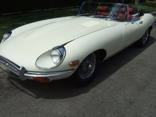 1969 jaguar e-type xke roadster 48k miles hard top, california black plate car