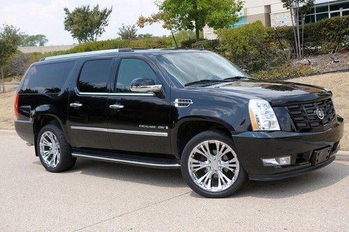 2008 cadillac escalade esv black/black navigation dvd 22's we finance!