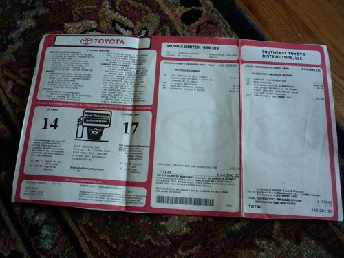 2002 Toyota Sequoia Limited Sport Utility 4-Door 4.7L, image 12