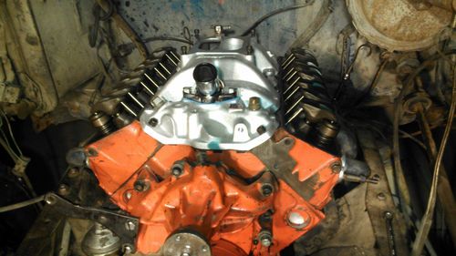 blue chevy truck lifted 350 small block edelbrock comp cams headers intake gmc, image 4