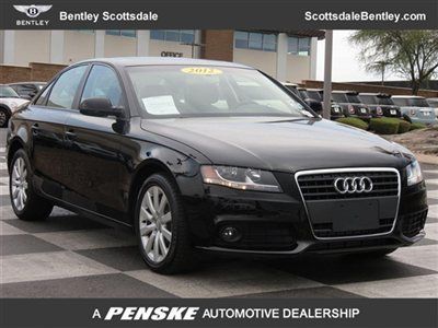 2012 audi a4 4dr sdn cvt fronttrak 2.0t premium ,low miles, black