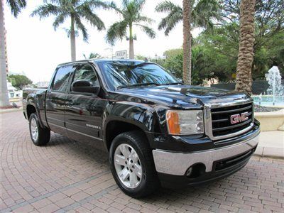 Black gmc 1500 crewcab sierra slt leather navigation clean