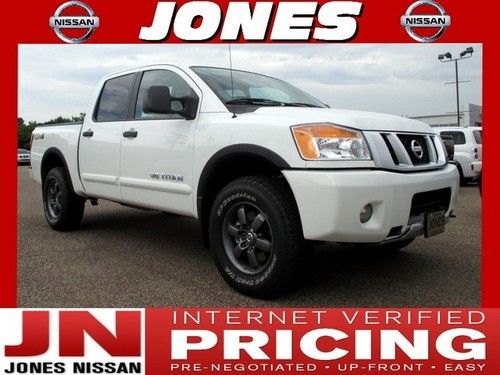 New 2013 nissan titan 4wd crew cab pro-4x luxury package msrp $44975 white