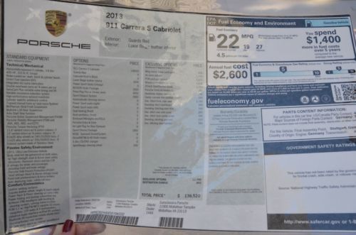 2013 Porsche 991 911 Carrera S 7S-Manual 1 Owner 596 Miles! $136,520 MSRP Loaded, US $124,800.00, image 20