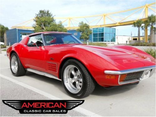 No reserve! 31k actual mile1972 chevrolet corvette 4 speed red/black florida