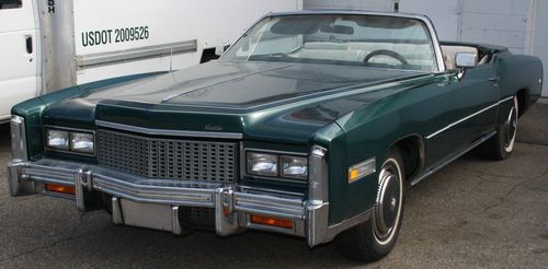 1976 green cadillac eldorado 2 door convertible