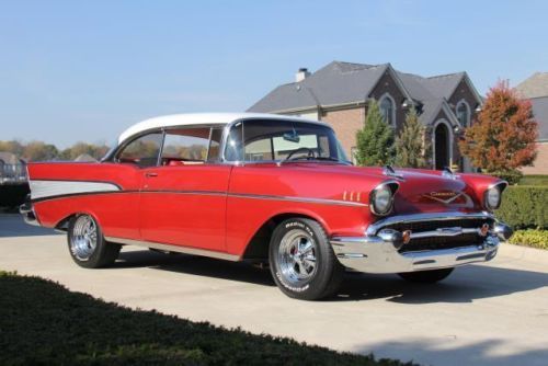 57 2 door htp chevy bel air frame off restored 4 speed