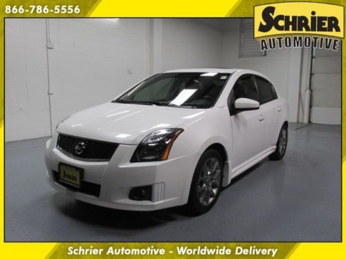 2011 nissan sentra se-r spec v white 6 speed sunroof navigation back up cam