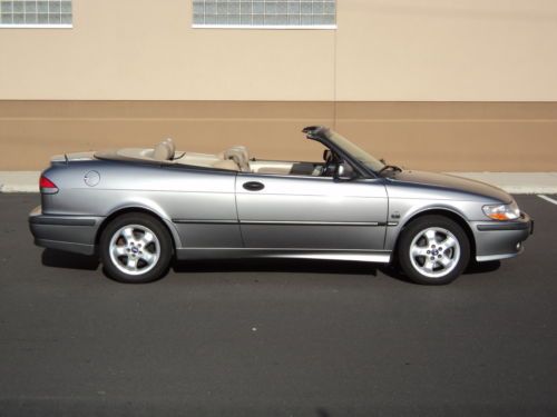 2001 02 03 00 99 98 97 saab 93 9-3 se turbo convertible non smoker  no reserve!