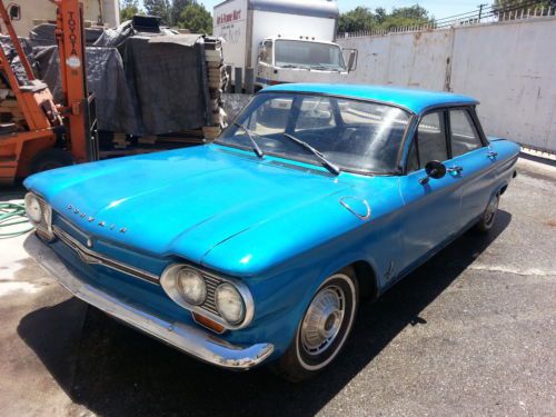 1964 chevy corvair blue antique