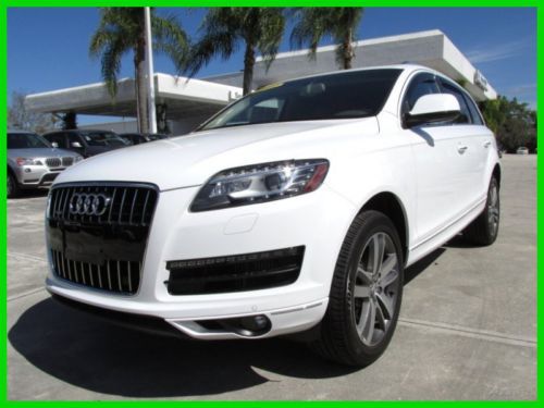 12 white q-7 diesel turbo 3l v6 awd 7-passenger suv *navigation *rear camera