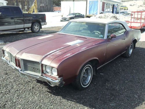 No reserve 1971 cutlass supreme convertible,sport pac,buckets,console,power top