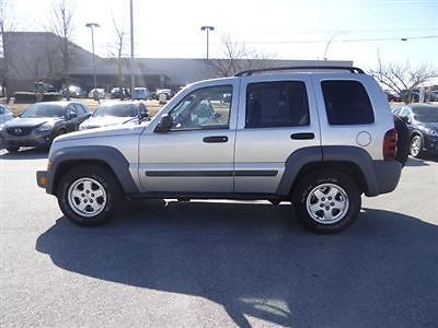 4dr sport jeep liberty sport suv manual gasoline 3.7l v6 engine silver