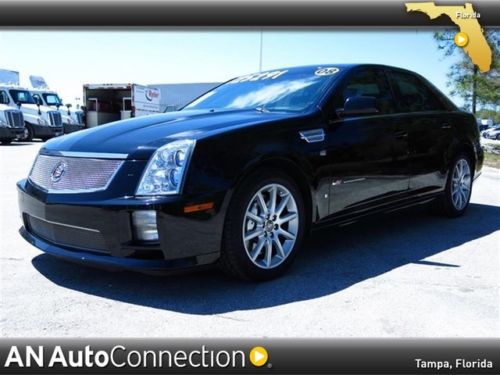 Cadillac sts-v 51k mi clean carfax navi heated leather sunroof rwd supercharged