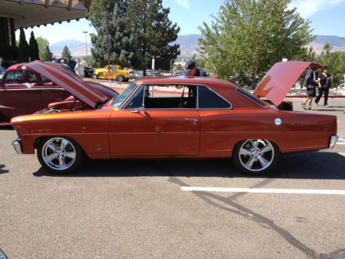 1967 nova, ls2, 6 sp, a/c, frame off, pro touring, heidts pro g front &amp; rear,