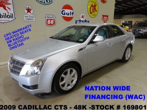 2009 cts sedan,automatic,cpo warranty,htd lth,bose,b/t,17in whls,48k,we finance!