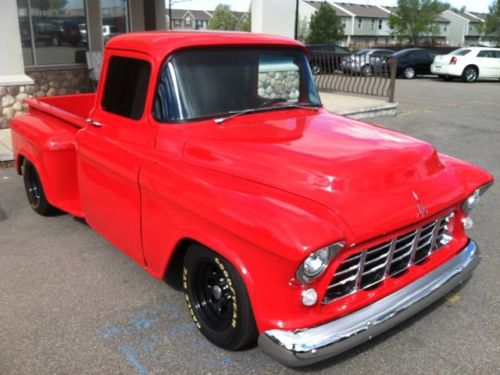 1955 chevrolet pick up full frame up restoration.  chevy 350 v8