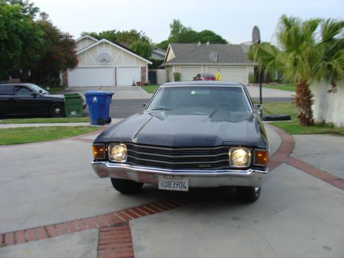 1972 Chevy El Camino Black on Black AC car 1968 1969 1970 1971 chevelle, image 2