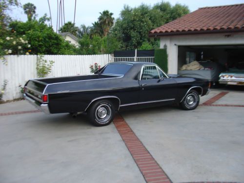 1972 Chevy El Camino Black on Black AC car 1968 1969 1970 1971 chevelle, image 4