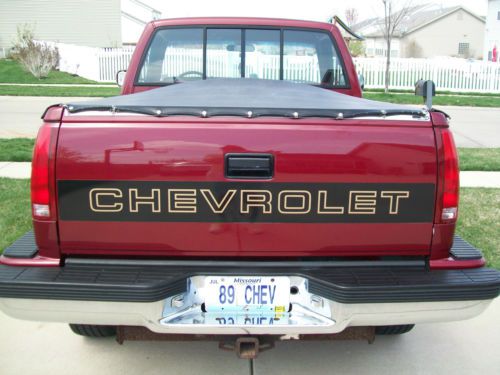 Classic 1989 Chevy Sportside 4x4 Silverado 5.7 V-8 Burgundy Red-Great Inside/Out, US $12,450.00, image 5