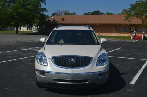 Pearl white Buick Enclave w/Tan interior.  3rd row seating, Rear DVD ent., US $19,500.00, image 3