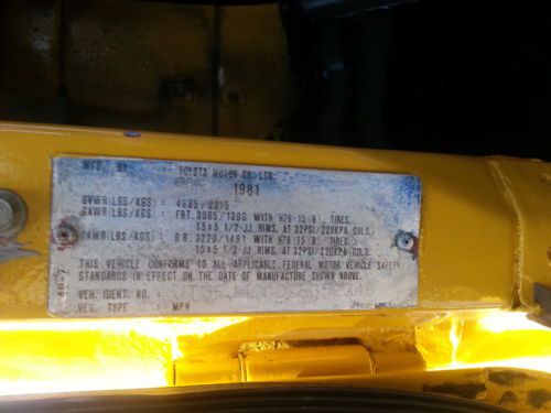 1981 Toyota Land Cruiser Base Sport Utility 2-Door 4.2L fj, image 5