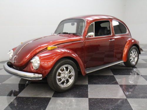 Super beetle, 1600 flat four, refinished in burnt orange, 4-speed manual, lots o