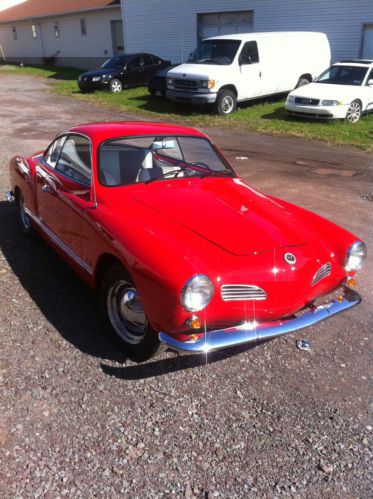 1963 volkswagen karmann ghia - torch red, rust free, solid car