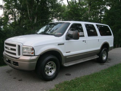 2005 ford excursion eddie bauer diesel 4x4 4wd rv camper horse trailer tow xxl!