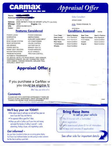 2009 FX 35, US $22,250.00, image 4