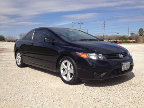 2007 honda civic ex coupe black 2-door 1.8l manual