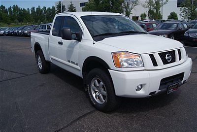 2012 titan king cab pro-4x, premium utility package, white, tow pkg, 27805 miles