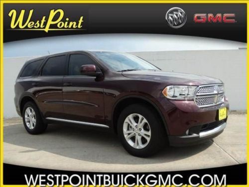 2012 dodge durango sxt 3.6l v6 cd low miles clean warranty one owner no reserve